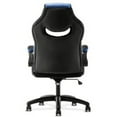 thumbnail image 3 of 9-Thirteen High-Back Racing Style Chair With Flip-Up Arms, Supports Up To 225 Lbs., Black Seat/Blue Back, Black Base, 3 of 7