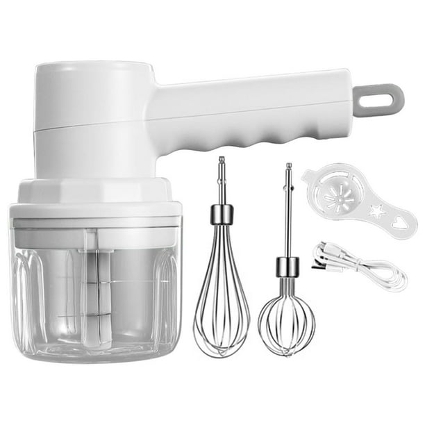 de eléctrica 3 en 1, a de huevos, a de mano, a de leche, a de especias, para nueces, jengibre, blanco SM SunniMix Picadora de ajo eléctrica