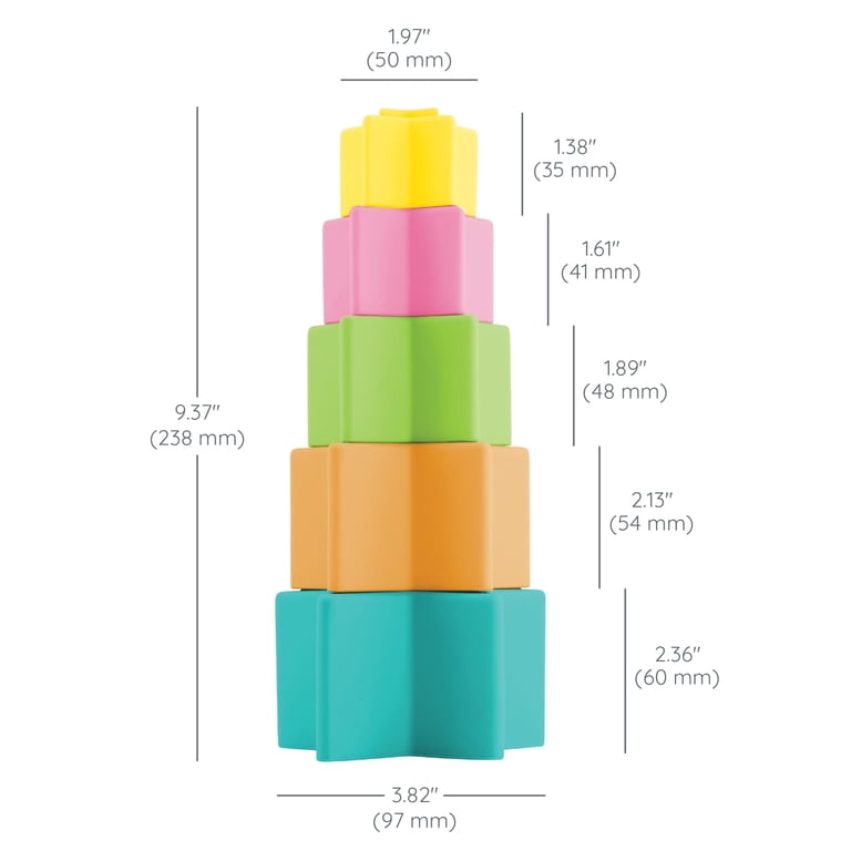 Infantino Stacking Star Rings Silicone Teething Toy photo 6