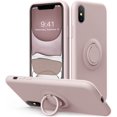 thumbnail image 1 of ATTOE for iPhone Xs Max Case with Kickstand | Baby Grade Liquid Silicone | 10ft Drop Tested Protective, Microfiber Lining Shockproof Full-Body Cover Case for iPhone Xs Max(Pink Sand), 1 of 5