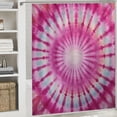 thumbnail image 6 of BCIIG Tie-Dye Design Bathroom Decor Set with Hooks, Colorful Luxurious Graphic Print Polyester Fabric Shower Curtain for Home Bathtubs Decoration, Waterproof with HD Print, Easy Installation 69x72, 6 of 7