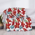 thumbnail image 3 of Rateoe Lilies Flowers Pattern Flannel Throw Blanket, Ultra-soft Blanket for Bed, Couch, Car, Hypoallergenic Anti-pilling blanket-80"x60"(Horizontal), 3 of 6