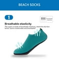 thumbnail image 2 of FADAACAI Water Shoes for Women Swim Shoes Women Beach Shoes socks Water and Water Men's Socks Women's Speed Yoga Socks Blue, 2 of 4