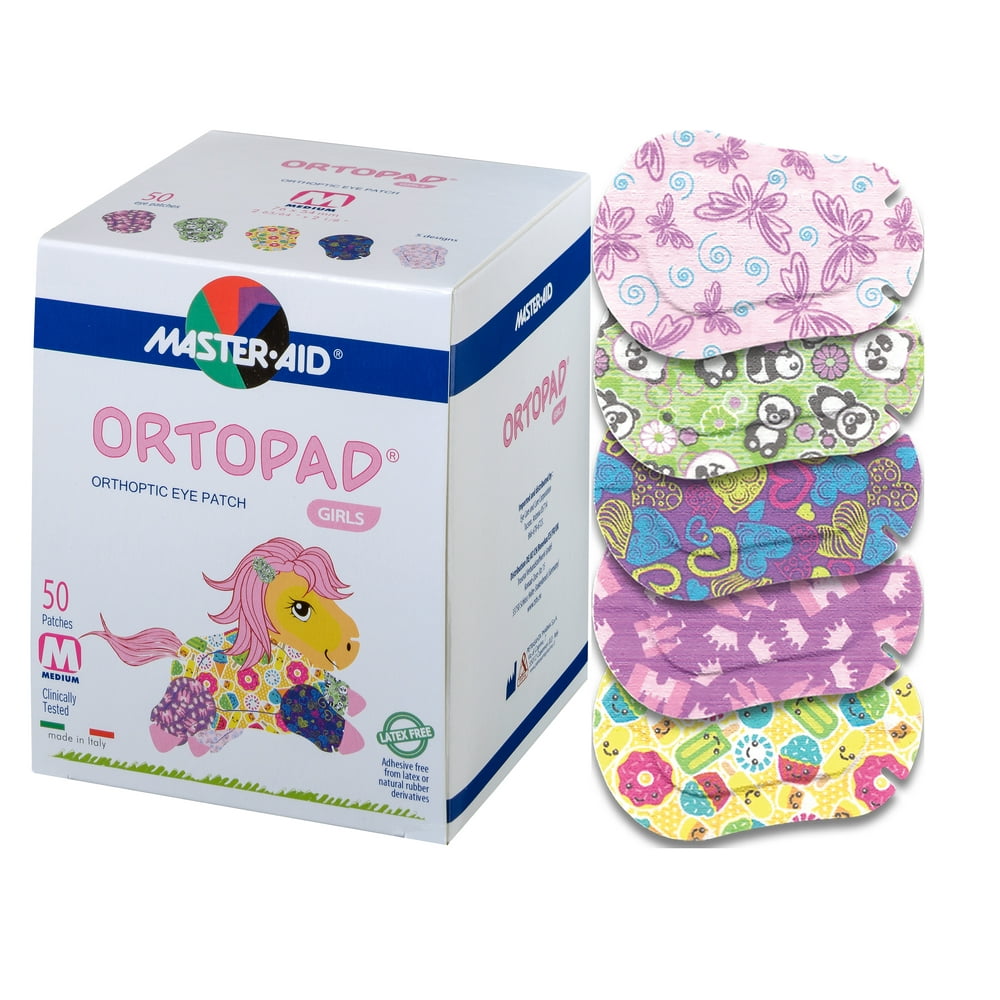 Ortopad® Bamboo Kids Adhesive Eye Patches for Girls, 50/box