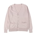 thumbnail image 2 of Knitted Button Jackets for Women Up Cardigan Double Pocket Long Sleeved Hooded Casual Outwear Women's Solid Color Leisure Non-Hooded Open Front Jackets, 2 of 3