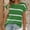 B242 Green women tops clearance under $5, variant on Women Tops under $5! Cagogo Short Sleeve Sweater for Women 2025 Loose Casual Sweater Tops Striped Trendy Spring Summer Outfits S-XXL