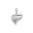 thumbnail image 3 of Sterling Silver Polished Cz Heart Pendant, 3 of 4