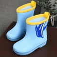 thumbnail image 4 of Gelikeya Kids Rain Boots Soft and Breathable Easy-On Lightweight Rain Shoes Outerwear (Blue, Size 5-6 Years), 4 of 5