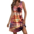 thumbnail image 2 of Beach Dress for Women Women's Casual Summer Tank Dresses With Pockets Hawaiian Print V-Neck Sleeveless Dresses, 2 of 5