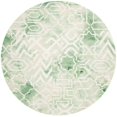 thumbnail image 1 of Safavieh Dip Dyed Green Contemporary Rug - Round 5', 1 of 4