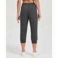 thumbnail image 3 of Stelle Women's Cotton Capri Joggers Pants with Side Pockets Workout Sweatpants,Drawstring Waist Running Yoga Athletic Tapered Casual Pants Lightweight Lounge Pants 20",XS-XXL Gray, 3 of 6