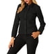 thumbnail image 5 of Chaqueta de ante sintético con cuello de solapa y bolsillos con solapa para mujer INSPIRE CHIC, 2XL, negra, 5 of 7