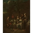 thumbnail image 3 of Jan Baptist Lambrechts 15x17 Black Modern Framed Museum Art Print Titled - Scene by a Stand with Vegetables, 3 of 5