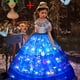 thumbnail image 1 of Vestido De Princesa, Disfraz De Hada Con Flores Con Luz LED Para Niñas, Ideal Para Fiesta Cumpleaños (batería No Incluida), 1 of 4
