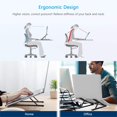thumbnail image 2 of Laptop Stand, Boyata Adjustable Portable Laptop Holder for Desk, Foldable Laptop Riser with 6 Levels of Height Adjustment, Compatible with MacBook Air Pro, Dell, ,10-15.6 Laptops Black, 2 of 7