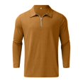 thumbnail image 5 of JTieacloth Button Casual Tee Collared Men New Striped Zipper Shirt Lapel Shirt Long Sleeved T Shirt Autumn And Winter Business Casual Jacket Gold XXXL, 5 of 5