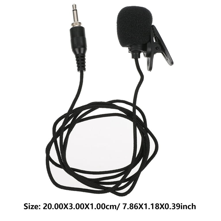 2Pcs 3.5mm Wired Lavalier Lapel Microphone Condenser Microphone Recording Mic