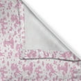 thumbnail image 3 of Ambesonne Unicorn Kitchen Curtains, Magic Horses Hearts Birds, 55"x45", Pale Pink White, 3 of 3