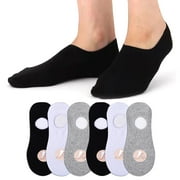 6 Pk Mens Cotton Foot Cover Socks No Show Non Slip Footies Invisible Liner 10-13