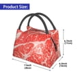 thumbnail image 2 of Disketp Beef Steaks Bolsa Térmica Estampada, Bolsa Térmica Aislante para Almuerzo, Playa y Campamento, 2 of 6