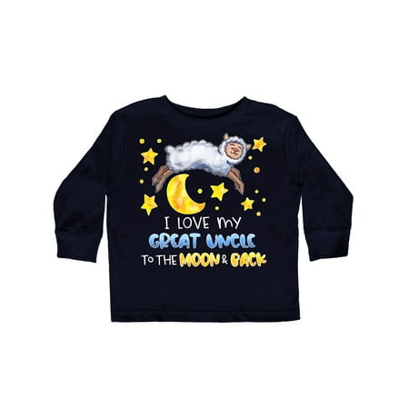 

Inktastic I Love my Great Uncle to the Moon and Back Cute Sheep Gift Toddler Boy or Toddler Girl Long Sleeve T-Shirt