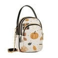 thumbnail image 7 of FORMRS Crossbody Bag for Women Quilted Travel Shoulder Cell Phone Purse with Chain Strap Handbag, Beige Fall Pumpkin, 7 of 7