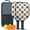 Pioneer Flower Floral-3, variant on Pickleball Paddles Set,Pioneer Flower Floral Print Pattern Fiberglass Surface Pickleball Racket Set with 2 Indoor Outdoor Pickleball Balls and Pickleball Bag,Pickle-ball Equipment