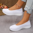 thumbnail image 4 of Women's Breathable Knit Slip-On Sneakers - Lightweight Casual Walking Shoes, Non-Slip Comfort Flats 37, 4 of 7
