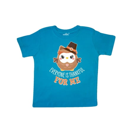 

Inktastic Everyone is Thankful for Me with Cute Thanksgiving Owl Gift Toddler Boy or Toddler Girl T-Shirt