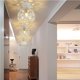 thumbnail image 5 of Naiovety Lámpara de techo minimalista con diseño hueco de luz de cristal de hierro para pasillo, dormitorio, pasillo, balcón, porche de entrada Iluminación navideña No.2 Naiovety HA025283-02, 5 of 6