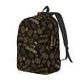 thumbnail image 1 of Easygdp Gold Pinecone Merry Christmas Mochila de Lona Resistente para Laptop, Compatible con Laptops de 15 a 17 pulgadas, Ideal para Escuela, Trabajo y Viajes-Small, 1 of 5