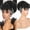 黑色, variant on 6 Inch Afro Curly Wig with Colorful Headband - Short Curly Synthetic Wig for Black Women, Heat - Resistant Fiber, Rose Net Cap, Black/Brown Curly Ponytail Wig