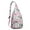 Pink-6, variant on Boho Tropical Floral Sling Backpack – Hawaiian Print Hiking Daypack with Jungle Leaves, Hibiscus & Palm Leaf Design, Lightweight & Waterproof for Summer Beach & Resort Travel