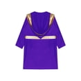 thumbnail image 4 of Rswnyirn Kids Boys Boxing Robe Hooded Satin Hoodie Halloween Cosplay Costume Purple 10, 4 of 5