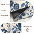 thumbnail image 6 of Round Rugs 4Ft, Navy Blue Floral Round Area Rug Washable Indoor Throw Carpet, Spring Retro Botanical Flowers Soft Non Slip Circle Rug for Kitchen Nursery Room Home Decor Aesthetic, 6 of 8