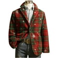 thumbnail image 2 of UQJfacai Christmas Suit for Men Lightweight Xmas Printed Blazer Casual One Button Holiday Party Fit Jacket with Pockets, 2 of 7