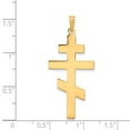 thumbnail image 3 of FB Jewels 14K Yellow Gold Eastern Orthodox Cross Pendant, 3 of 4