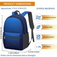 thumbnail image 5 of 17 Inch Lightweight Backpack,PVC Waterproof Oxford Fabric, Ergonomically Designed, with Large Capacity, Abstract Geometric Print, 5 of 5