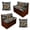 Aztec Highland Cow Sunflower, variant on SCRAWLGOD 6 Pcs Camper Cushion Cover Elastic RV Seat Cover Loveseat Sofa Chair Slipcover for RV Decor, 2 Pillowcase, 2 Backrest, 2 Bench Replacement, Black Horse Ink Splatter
