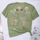thumbnail image 4 of Tops de Manga Corta de las Mujeres, Cuello Redondo Impreso, Camiseta de Manga Corta para las Mujeres, 4 of 6