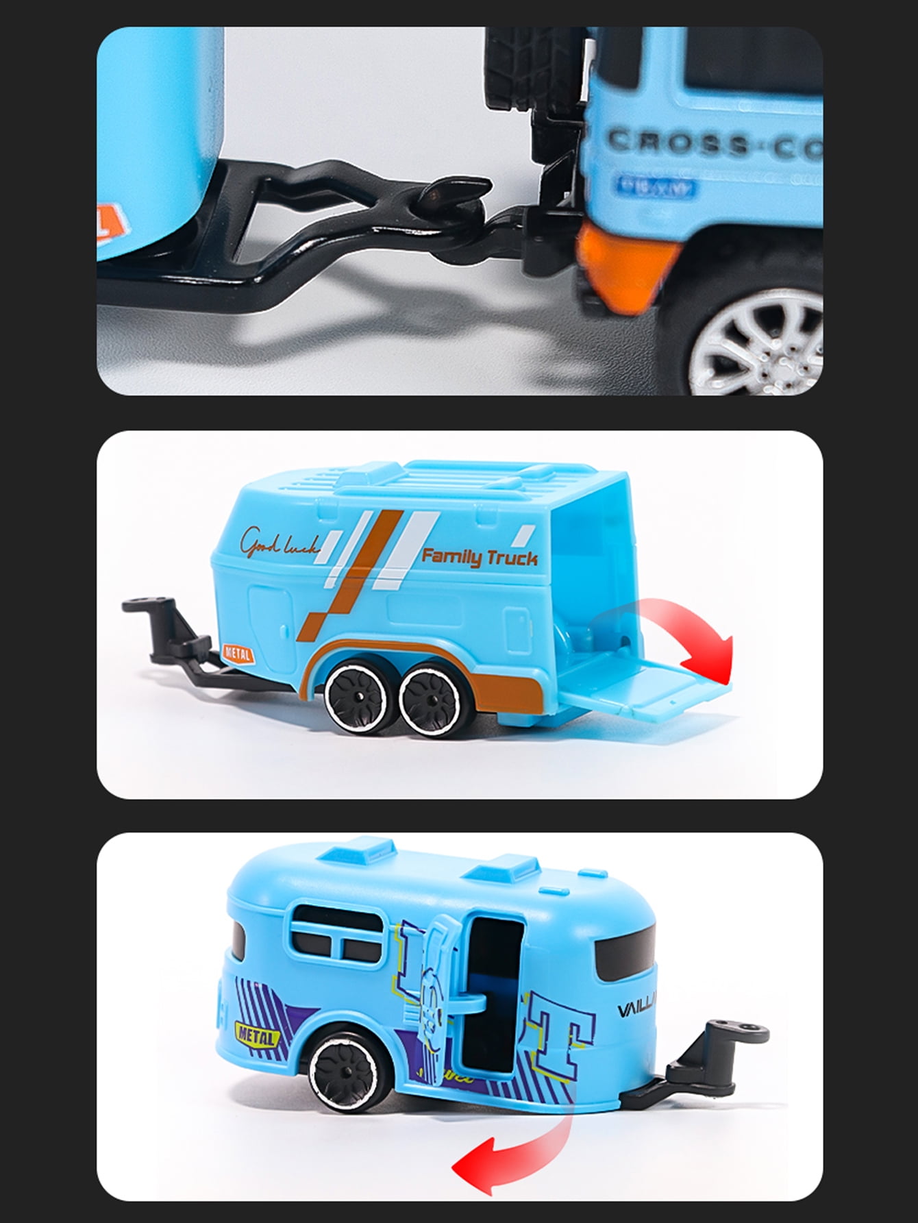 1: 64 mini remote control car, 2.4GHz remote control, three speed adjustable alloy body (blue orange)