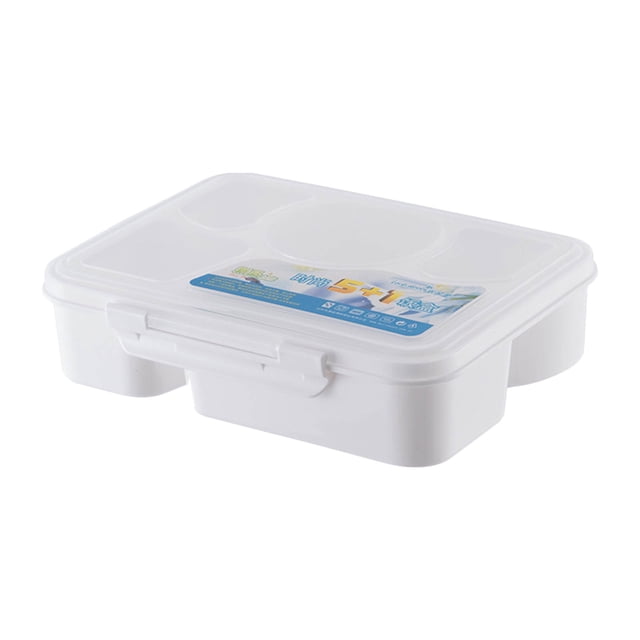 HBFAGFB Lunch Box Reusable Food Food Storage Containers with Lids for Vacation Going Out White