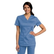 Landau All Day Women's Mechanical Stretch Two Pocket V-Neck Scrub Top, Style 4143