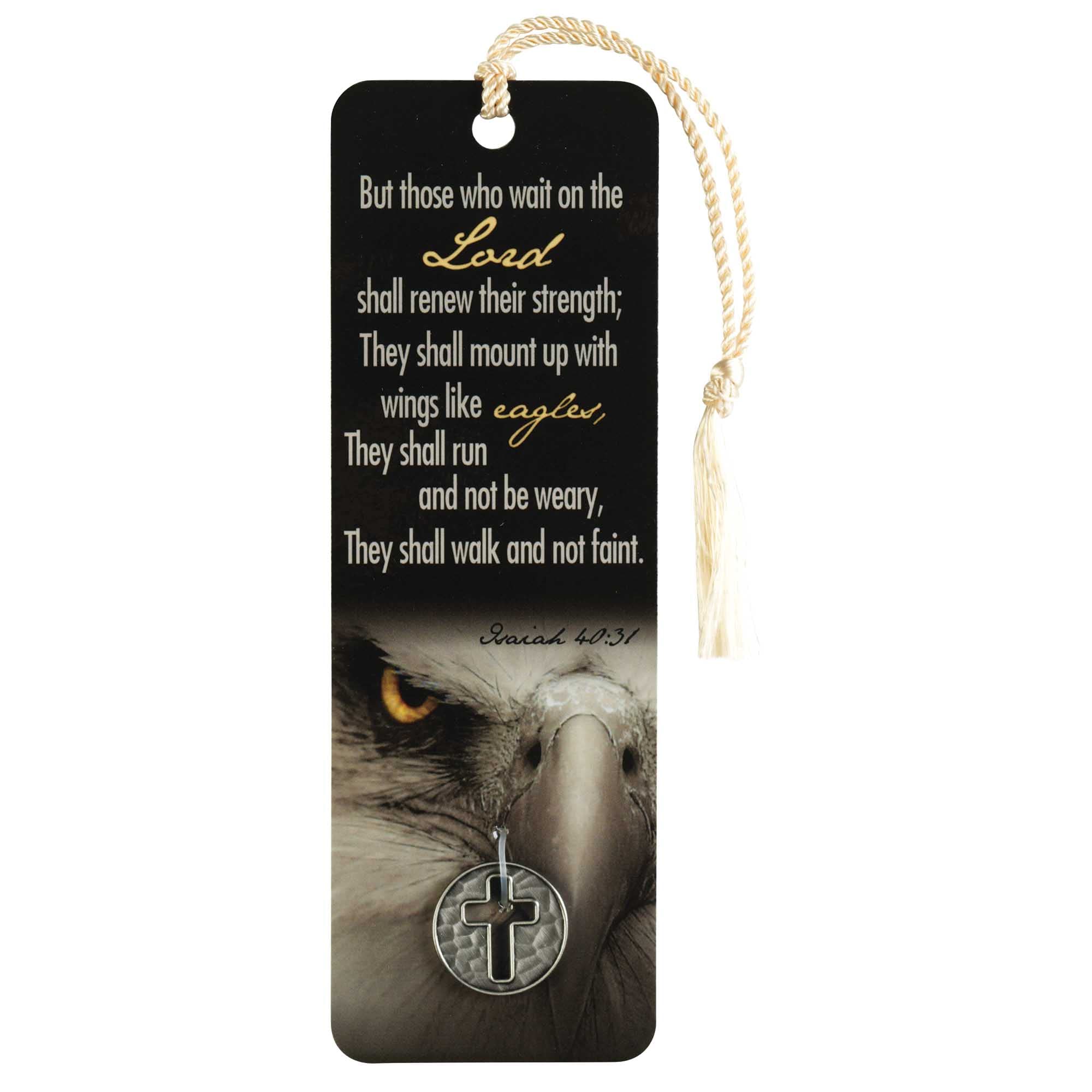 Dicksons Those Who Wait On The Lord Eagle 6 inch Paper Tussled Bookmark with Coin Pack of 12
