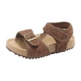 thumbnail image 5 of Girls Platform Sandals Adjustable Strap Cushioned Footbed Nonslip Summer Outdoor Walking Shoes Brown 8.5 Toddler, 5 of 5