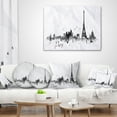 thumbnail image 4 of Designart Paris with Eiffel Silhouette - Cityscape Painting Throw Pillow - 16x16, 4 of 5