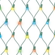 Holiday Time 150-Count Multicolor LED Net Christmas Lights, with Green Wire, 24 sq. ft.