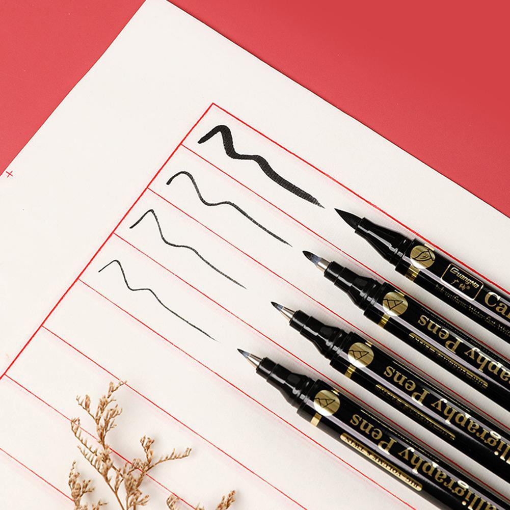 Black Ink Calligraphy Hand Lettering Pens Brush Lettering Pens Art Ma –  AOOKMIYA