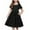 Black, variant on Diufon Girls Summer Dress Tween Short Sleeve A Line Boho Dress Casual Smocked Flowy Ruffle Midi Dresses