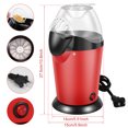 thumbnail image 2 of Hot Air Popcorn Maker 60 to120g Measuring Cup Electric Popcorn Maker 1200W High Explosion Portable Air Popper Popcorn Maker Mini Popcorn Popper Machine with Measuring Cup for Home Movie Party, 2 of 7